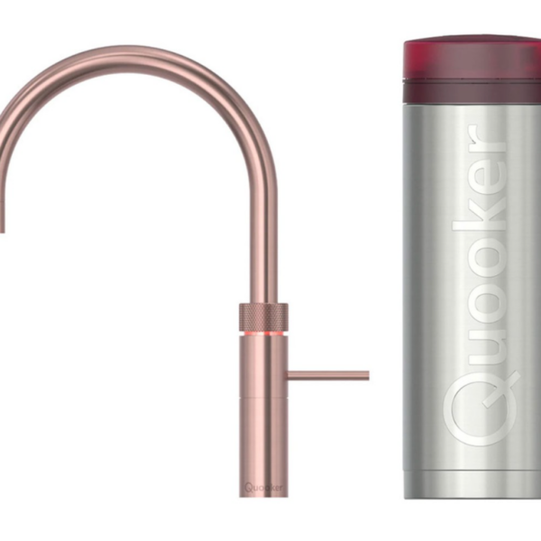 Quooker Fusion Round Rosé Koper Met PRO3 Boiler 3 in 1 Kokend Water Keukenkraan Copper 3FRRCO AANBIEDING!!